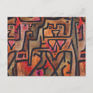 Klee Abstrakter Wald Expressionist Moderne Kunst Postkarte
