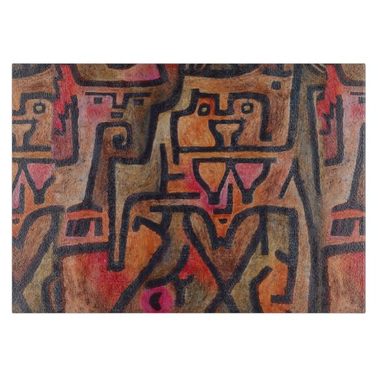 Klee Abstrakter Wald Expressionist Moderne Kunst Schneidebrett (Vorderseite)