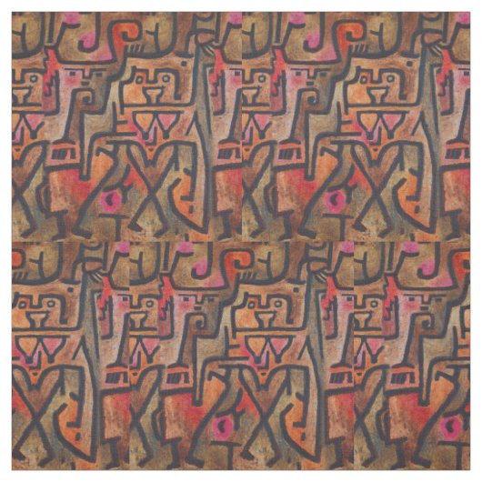 Klee Abstrakter Wald Expressionist Moderne Kunst Stoff (Muster)