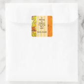 Klee - Abstraktes Kunstwerk und Zitat, Quadratischer Aufkleber (Tasche)