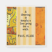 Klee - Abstraktes Kunstwerk und Zitat, Serviette (Vorderseite)