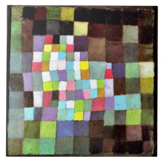 Klee Abstraktion mit Referenz...Tree Fliese (Vorderseite)