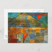 Klee - Ad Parnassus, berühmte abstrakte Kunst Postkarte (Vorne/Hinten)