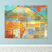 Klee - Ad Parnassus, berühmtes abstraktes Bild, Leinwanddruck (Insitu (Holzboden))