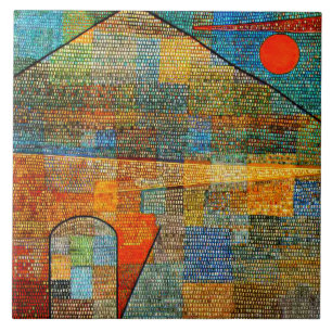 Klee - Ad Parnassus, berühmtes abstraktes Gemälde, Fliese