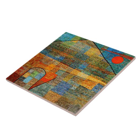 Klee - Ad Parnassus, berühmtes abstraktes Gemälde, Fliese (Seite)