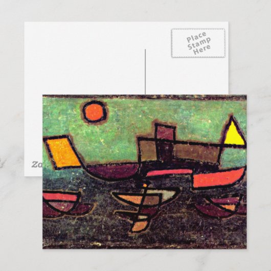 Klee - Afbahrender Dampfer Postkarte (Vorne/Hinten)