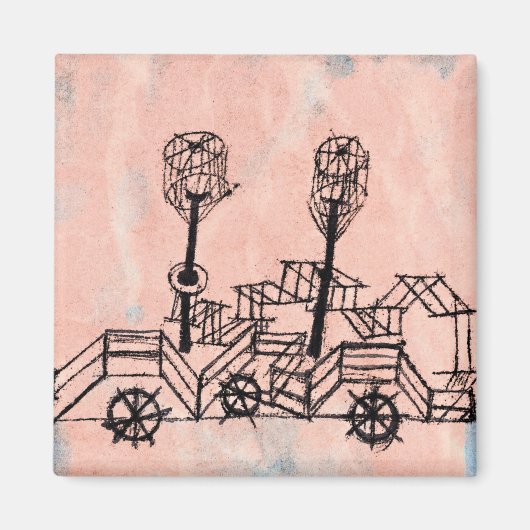 Klee - Alte Dampfer, abstrakte Kunst Magnet (Vorne)
