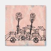 Klee - Altes Dampfboot, abstrakte Kunst Magnet (Vorne)