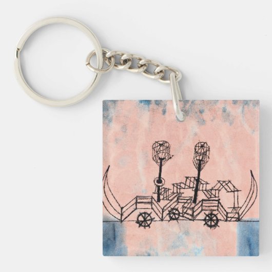 Klee - Altes Dampfboot, abstrakte Kunst Schlüsselanhänger (Vorderseite)