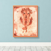 Klee - Angelus Novus (Neuer Engel) Leinwanddruck (Insitu (Holzboden))