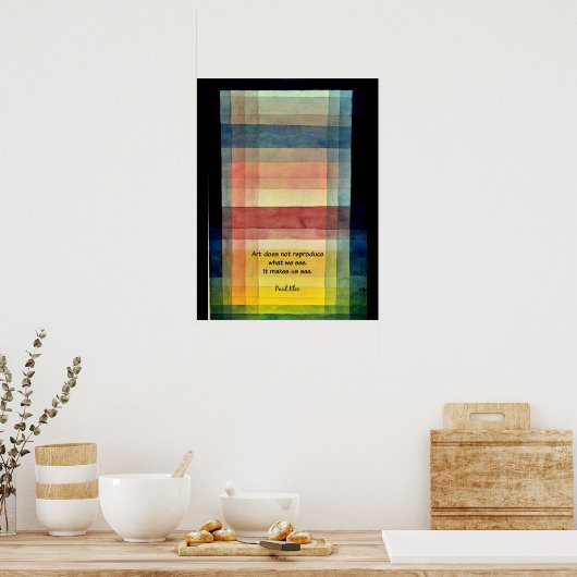 Klee - Architektur des Schlichten mit der Quotatio Poster (Küche)