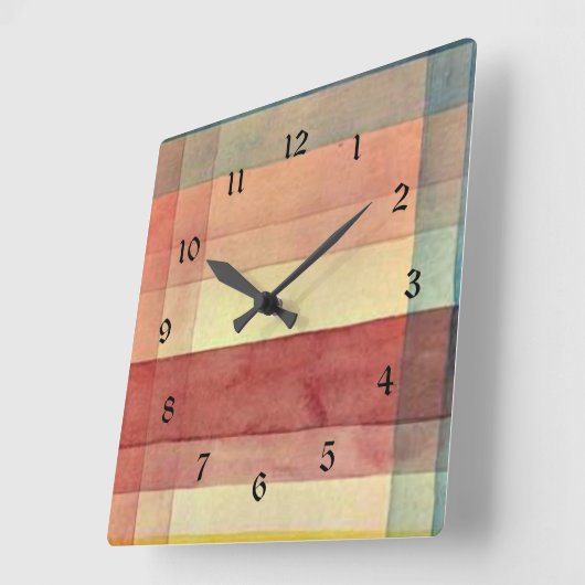 Klee - Architektur des Schlichten, Quadratische Wanduhr (Winkel)