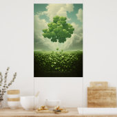 Klee aus vier Blättern Poster (Küche)