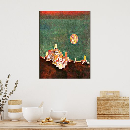 Klee - Ausgewählter Standort, abstraktes Kunstwerk Poster (Küche)