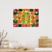 Klee - Baum und Architektur Poster (Küche)