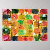 Klee - Baum und Architektur Poster (Vorne)