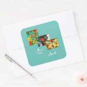 Klee - Berühmte Bilder von Paul Klee Quadratischer Aufkleber (Umschlag)