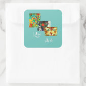 Klee - Berühmte Bilder von Paul Klee Quadratischer Aufkleber (Tasche)