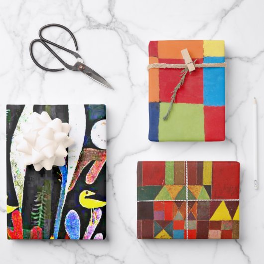 Klee - Berühmte Gemälde Geschenkpapier Set (Vorderseite)