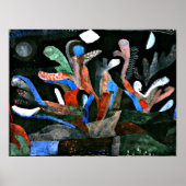 Klee - Bild eines Gartens in dunklen Farben Poster (Vorne)