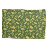 Klee-Blatt-u. Goldmünze-Muster Kissenbezug (Rückseite-Links)