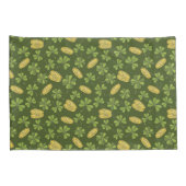 Klee-Blatt-u. Goldmünze-Muster Kissenbezug (Rückseite-Rechts)