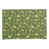 Klee-Blatt-u. Goldmünze-Muster Kissenbezug (Vorderseite-Rechts)