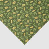 Klee-Blatt-u. Goldmünze-Muster Seidenpapier (Ausschnitt)