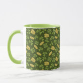 Klee-Blatt-u. Goldmünze-Muster Tasse (Links)