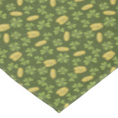 Klee-Blatt-u. Goldmünze-Muster Tischdecke (Schrägansicht)