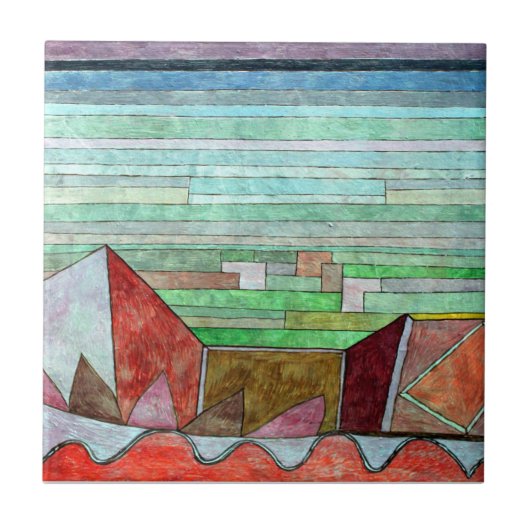 Klee - Blick in das fruchtbare Land Fliese (Vorderseite)
