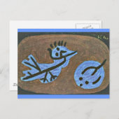 Klee - Blue Bird-Pumpkin Postkarte (Vorne/Hinten)