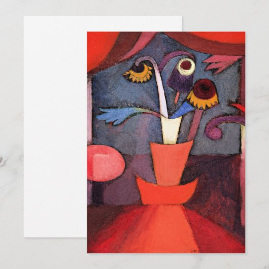 Klee - Blume Herbst Feiertagskarte (Vorne/Hinten)