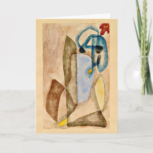 Klee - Blume im März, abstrakte Kunst Karte (Vorderseite)