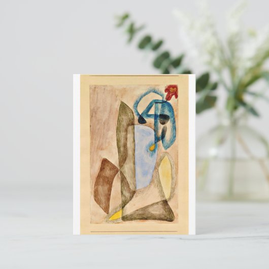 Klee - Blume im März, abstrakte Kunst Postkarte (Stehend Vorderseite)
