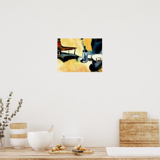Klee - Blume, Wasserdose und Eimer Poster (Küche)