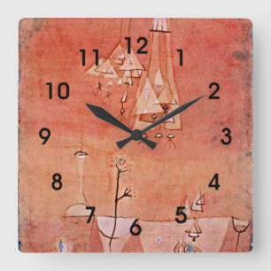Klee - Botanisches Laboratorium Quadratische Wanduhr