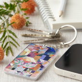 Klee - Burggarten, abstrakte Malerei Schlüsselanhänger (Vorderseite rechts)