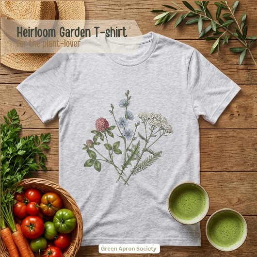 Klee Chicorée Wildblume Botanisch Tri-Blend Shirt