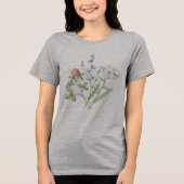 Klee Chicorée Wildblume Botanisch Tri-Blend Shirt (Vorderseite)
