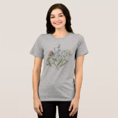 Klee Chicorée Wildblume Botanisch Tri-Blend Shirt (Vorderseite voll)