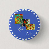 Klee Collage Art mit Rundrahmen Button (Vorderseite)