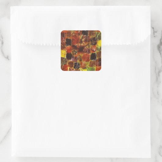 Klee - Cosmic Composition Quadratischer Aufkleber (Tasche)
