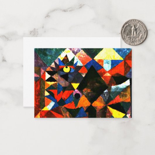 Klee - Das Licht und so viel anderes Mitteilungskarte (Vorderseite/Rückseite Beispiel)