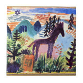 Klee - Das Pferd, berühmtes Bild Fliese (Vorderseite)