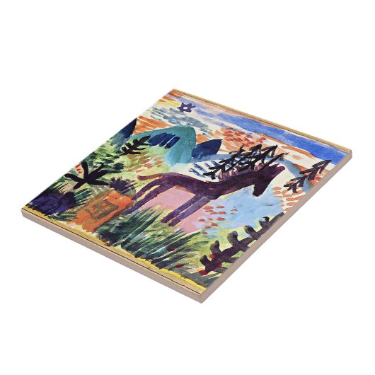 Klee - Das Pferd, berühmtes Bild Fliese (Seite)