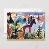 Klee - Das Pferd, berühmtes Bild Postkarte (Vorne/Hinten)