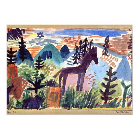 Klee - Das Pferd Fotodruck (Vorne)