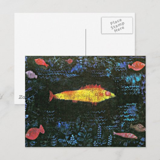 Klee: Der Goldfish Postkarte (Vorne/Hinten)